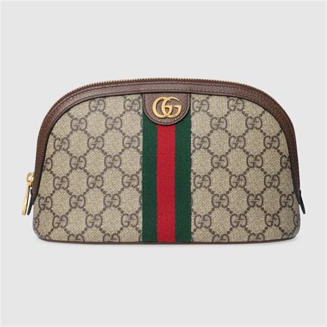 gucci cosemtic bag leopard red|Ophidia large cosmetic case in GG Supreme canvas .